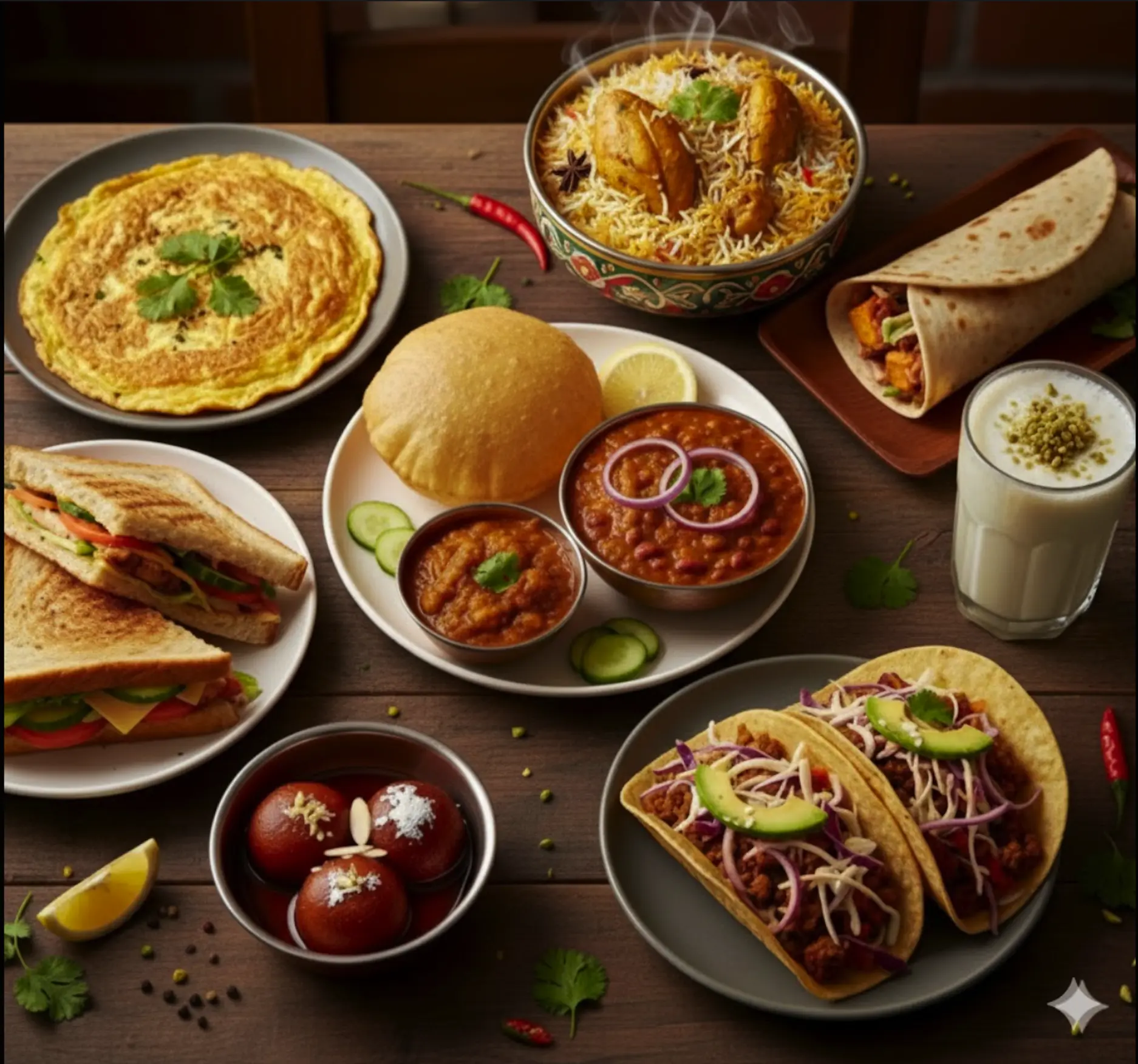 Indian street food menu at Delhi Cafe in Edmonton, AB